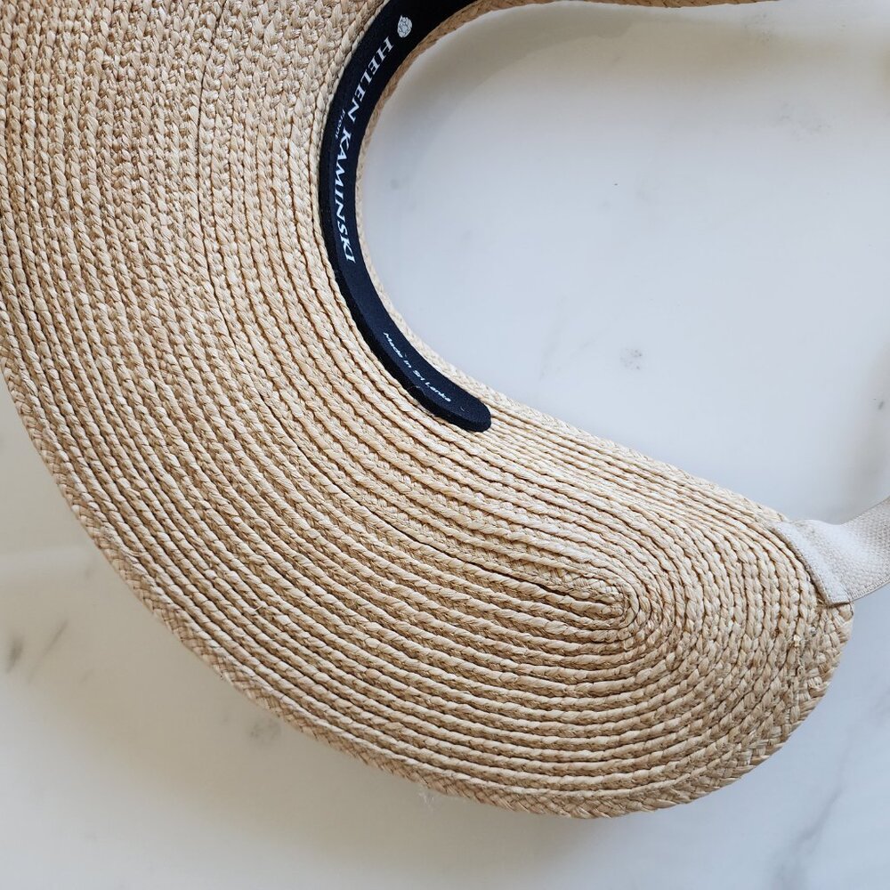 NWT - Helen Kaminski Maris Raffia Visor Hat - Natural👒 #11957 - Picture 8 of 13